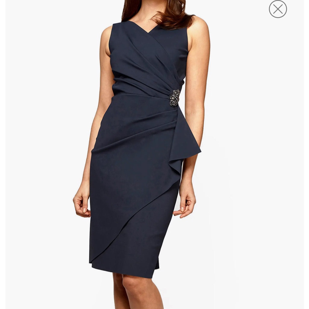 Side Ruched Cocktail Dress - Charcoal